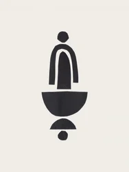 Composizione minimalista in nero