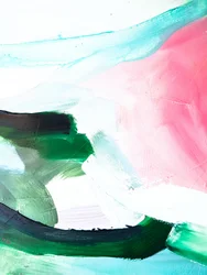Rosa, verde, turchese, flusso