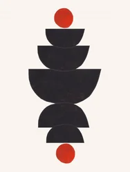 Equilibrio geometrico rosso e nero