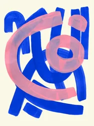 Blu vivace, rosa, astratto