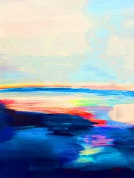 Orizzonte oceanico dai colori vivaci