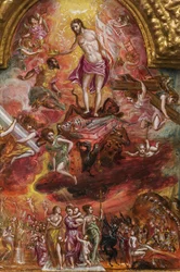 Altare portatile: pannello centrale che raffigura un