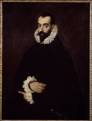 Presunto ritratto del Duca di Benavente. Dipinto di Domenikos Theotokopoulos detto El Greco (1541-1614)
