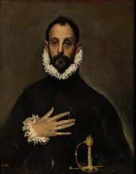 Il Cavaliere con la Mano sul Petto