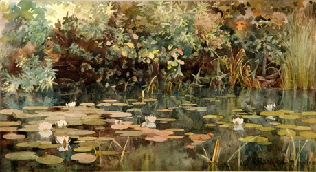 Stagno con ninfee, primi anni 1890