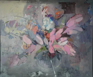 Bouquet rosa astratto