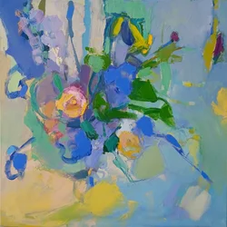 Fiori astratti dai colori vivaci
