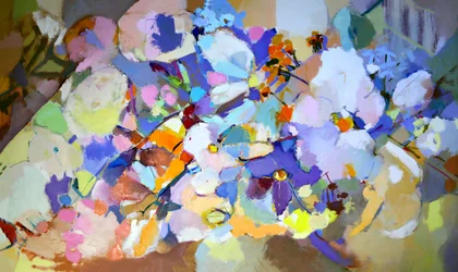 Bouquet astratto dai colori vivaci