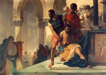 Fazio trascinato dal tempio di Santa Sofia a Costantinopoli, di Eleuterio Pagliano