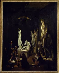 Sala di fusione della Royal Academy di Londra nel 1770 - Dipinto di Elias Martin