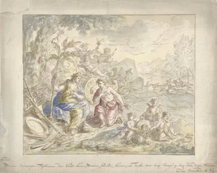 Progetto per una decorazione murale con allegoria della Terra