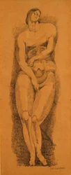 Nudo femminile in piedi
