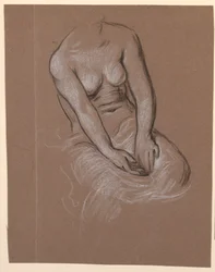 Disegno, Studio di torso femminile, 1885 ca.