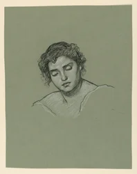 Disegno, Testa di donna, 1885 ca.