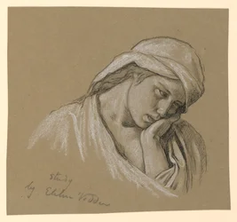 Disegno, Ritratto di figura in costume, 1885 ca.