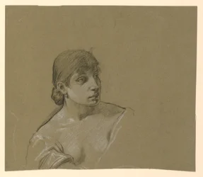 Disegno, Ritratto di giovane donna, 1885 ca.