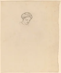 Studio della Testa di una Ragazza, c. 1858