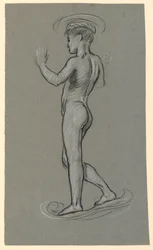 Studio di figura per un progetto di fontana