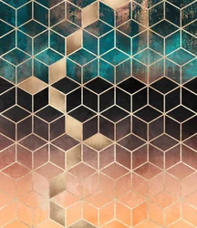 Motivo geometrico con sfumature dorate