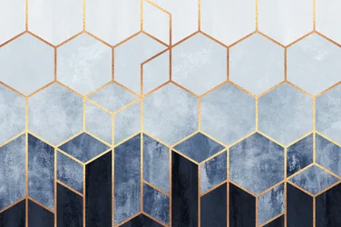Esagoni blu geometrici moderni