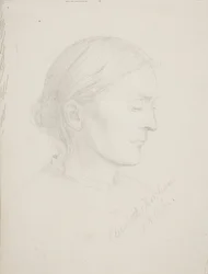 Donna anziana di profilo