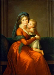 Ritratto della principessa Alexandra Golitsyna e del figlio Piotr