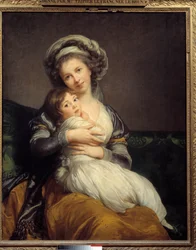 Madame Vigee-Le Brun e sua figlia, Jeanne Marie-Louise (1780-1819) Dipinto di Marie Elisabeth Louise Vigee Le brun (o Vigee-Lebrun o Vigee Lebrun) (1755-1842). 1789 Dim. 1.05 x 0.84 Museo del Louvre, Parigi