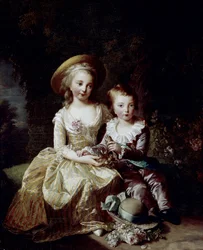 Ritratto di Marie Thérèse Charlotte di Francia e Delfino Louis Joseph Xavier di Francia