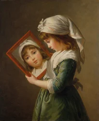 Julie Le Brun 1780-1819 che si guarda allo specchio, 1787