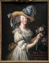 Maria Antonietta in un vestito di mussola