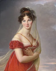 Ritratto di Aglae Angelique Gabrielle de Gramont (1787-1842), moglie del generale Alexander Lvovich Davydov (1773-1833)
