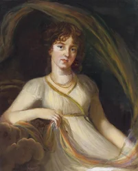 Ritratto della Principessa Ekaterina Osipovna Tyufyakina, nata Khorvat 1777-1802 come Iris, 1802