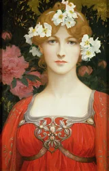 La corona di fiori bianchi