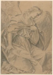 Un angelo inginocchiato