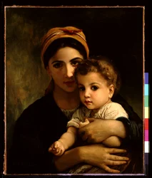 Giovane ragazza con bambino