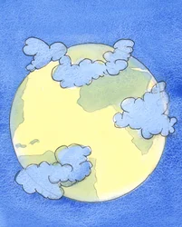 Una densa nube sembra coprire quelle parti della terra dove c