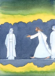 Dopo la morte di Cristo, Egli passò rapidamente davanti a molte persone sante nel mondo sotterraneo, per salutare Abramo, che obbedì alla chiamata di Dio di lasciare il suo paese