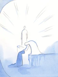 Come se si piegasse da un plinto, Nostra Signora si è avvicinata e mi ha accarezzato la testa. Si delizia in coloro che parlano gioiosamente di lei agli altri, 2002