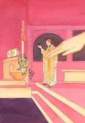 Quando il sacerdote stese la mano per benedire l