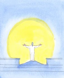Ad ogni celebrazione del Santo Sacrificio della Messa, Cristo è realmente presente, pregando per i peccatori, guardando verso il Padre, proprio come quando Cristo pregava dalla Croce