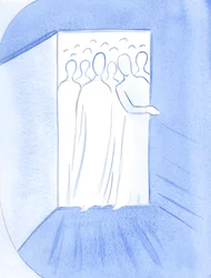 A questo santuario, la porta del Cielo è stata spalancata, la luce del Cielo ha inondato la nostra oscurità e i Santi erano ansiosi di accoglierci