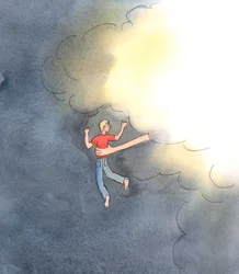 Da soli non possiamo penetrare la nube luminosa che è la Divinità, 2005 (acquerello su carta)