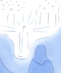 Con la preghiera, siamo portati molto vicini ai Santi del Cielo, come se il pavimento del cielo scendesse. Ogni nostro atto di fede ci porta ancora più vicini