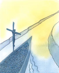 Per il potere del Sacrificio di Cristo, durante la Santa Messa, Cristo penetra il cielo e ci avvicina tutti al Padre - proprio come quando una grande nave entra in un estuario per portare a casa il suo prezioso carico