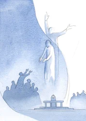 Cristo è veramente uno con noi, per la Sua carne e il Suo sangue, e anche uno con il Padre (al quale ci attira) a causa della Sua divinità