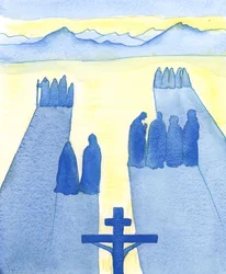 Cristo vide, dalla Croce, una folla di spettatori: i perplessi, i curiosi, gli ostili e i simpatici