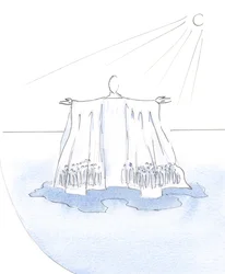 Cristo protegge e agisce per tutti coloro che si sono nascosti sotto i Suoi abiti; Egli è come una tenda o un tabernacolo, nel deserto della vita