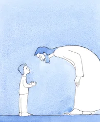 Cristo mi ha mostrato che quando mi guarda mentre soffro, è come se guardasse con amore un bambino piccolo; e il Suo unico desiderio è aiutarmi e darmi pace interiore, conforto e gioia