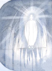 Cristo stava davanti al tabernacolo, circondato da angeli adoranti
