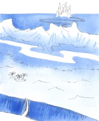 Ogni amico di Cristo deve compiere un viaggio prima di poter raggiungere il Paradiso, 2005 (acquerello su carta)